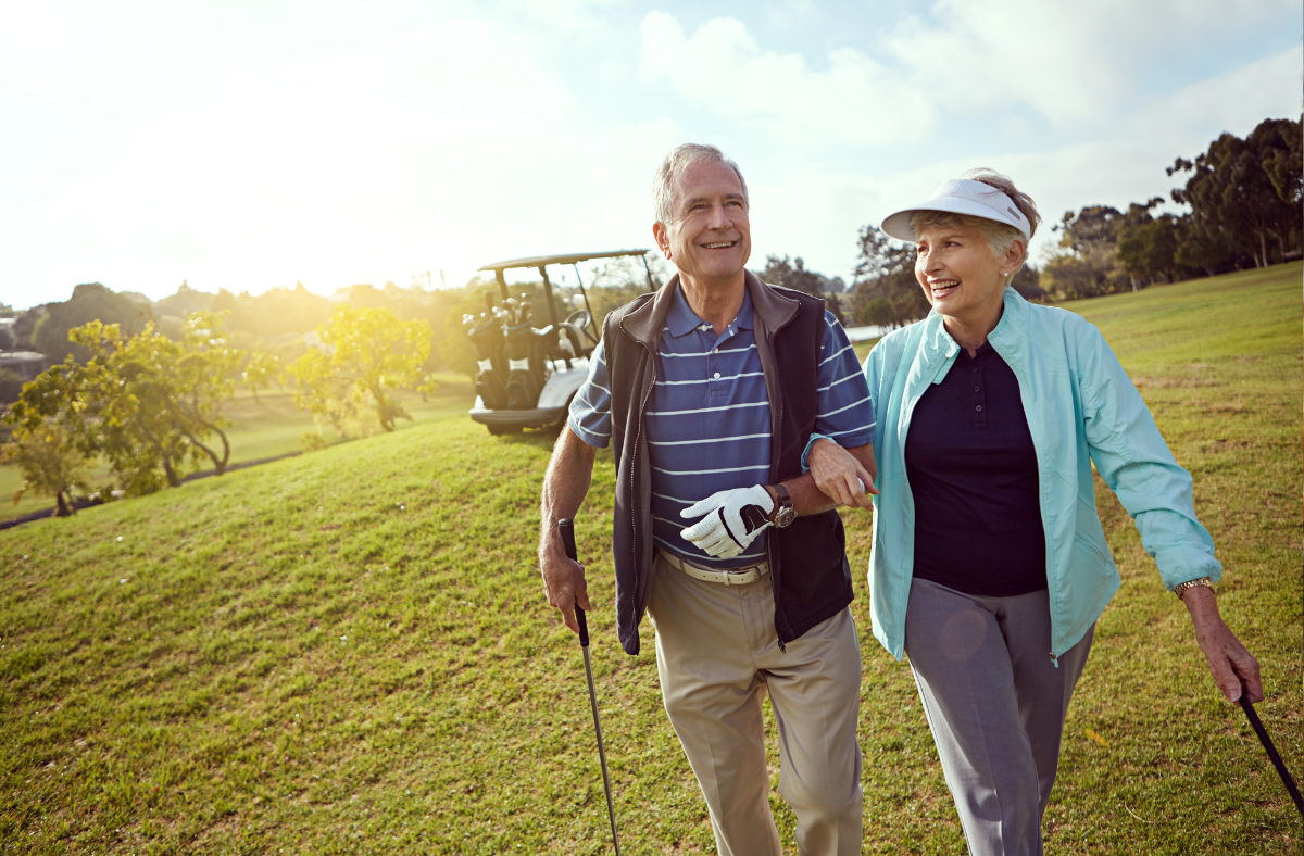 Couple Golfing