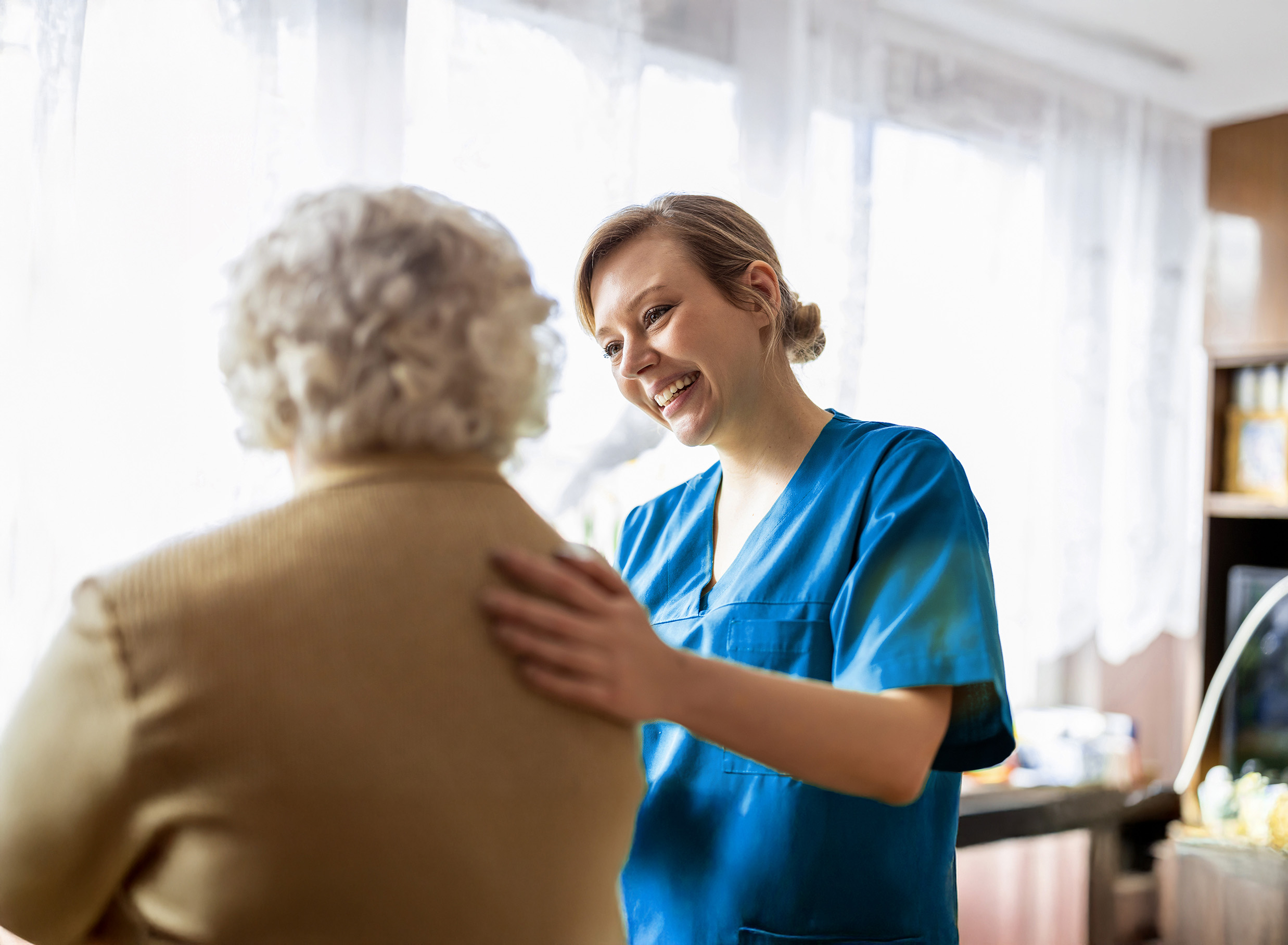 Nursing older woman