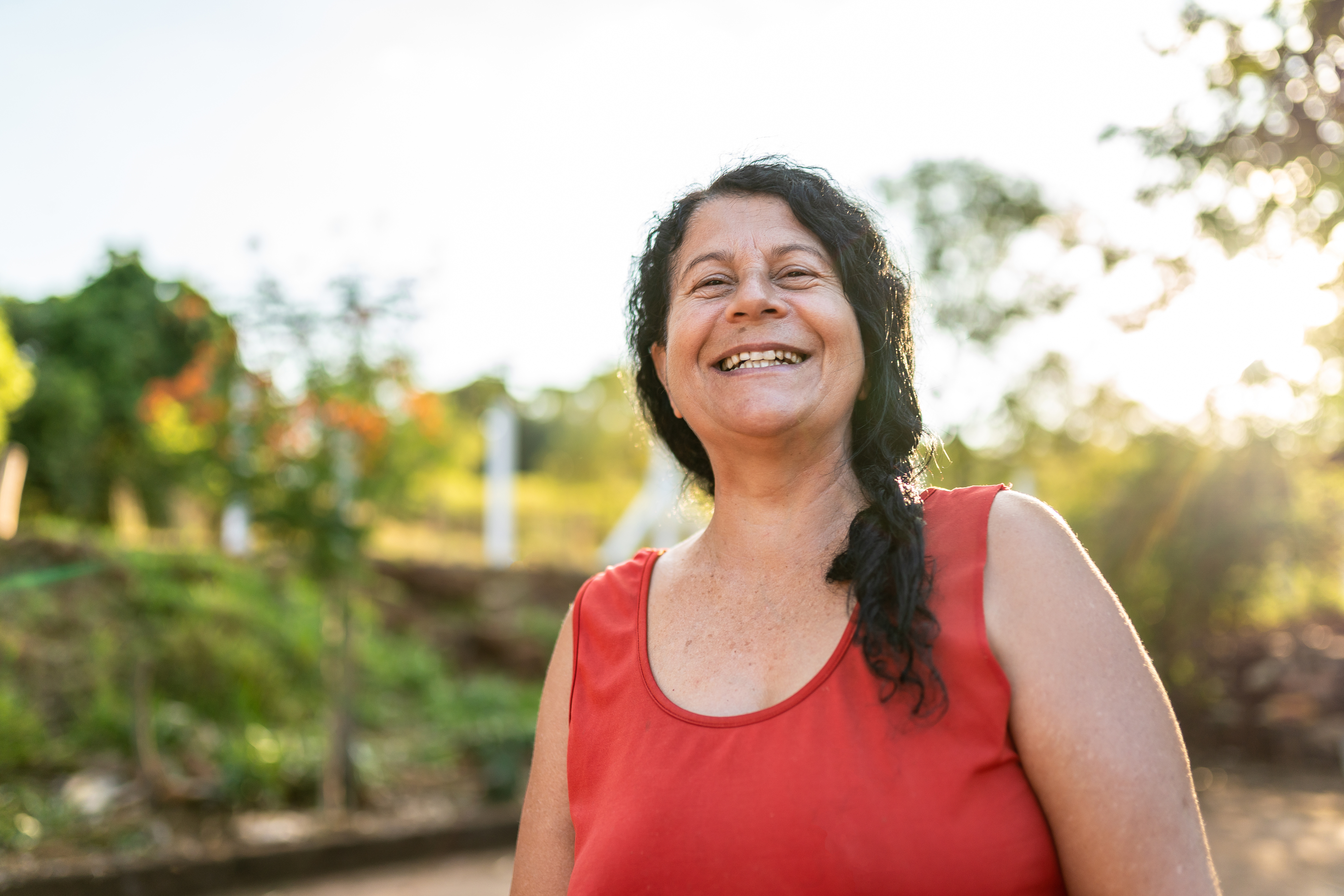 woman in garden