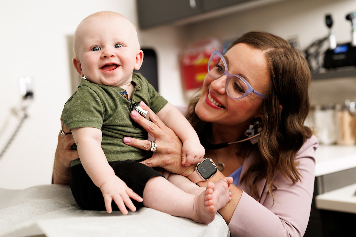 Doctor Working with baby 