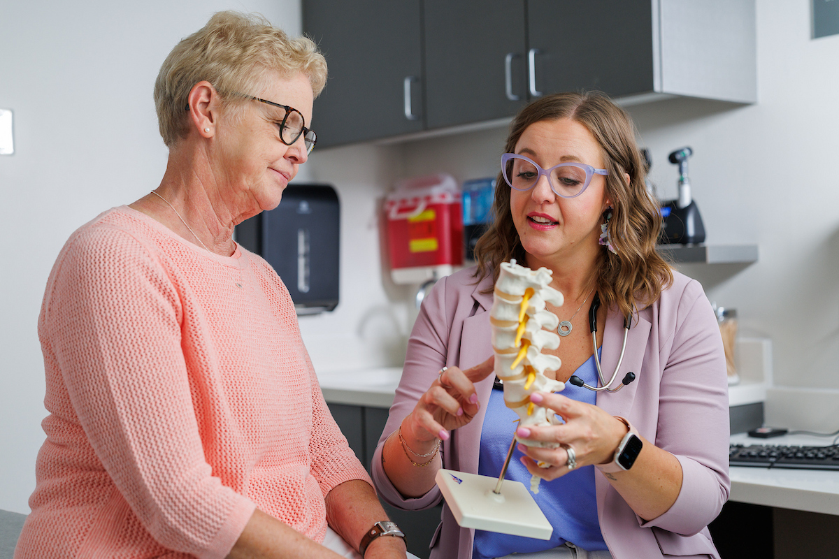 Doctor working with patient 