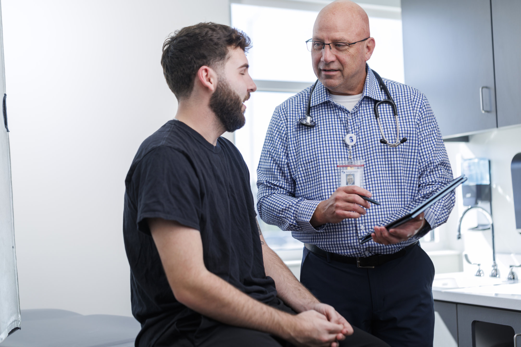 Urgent Care Doctor with Patient 