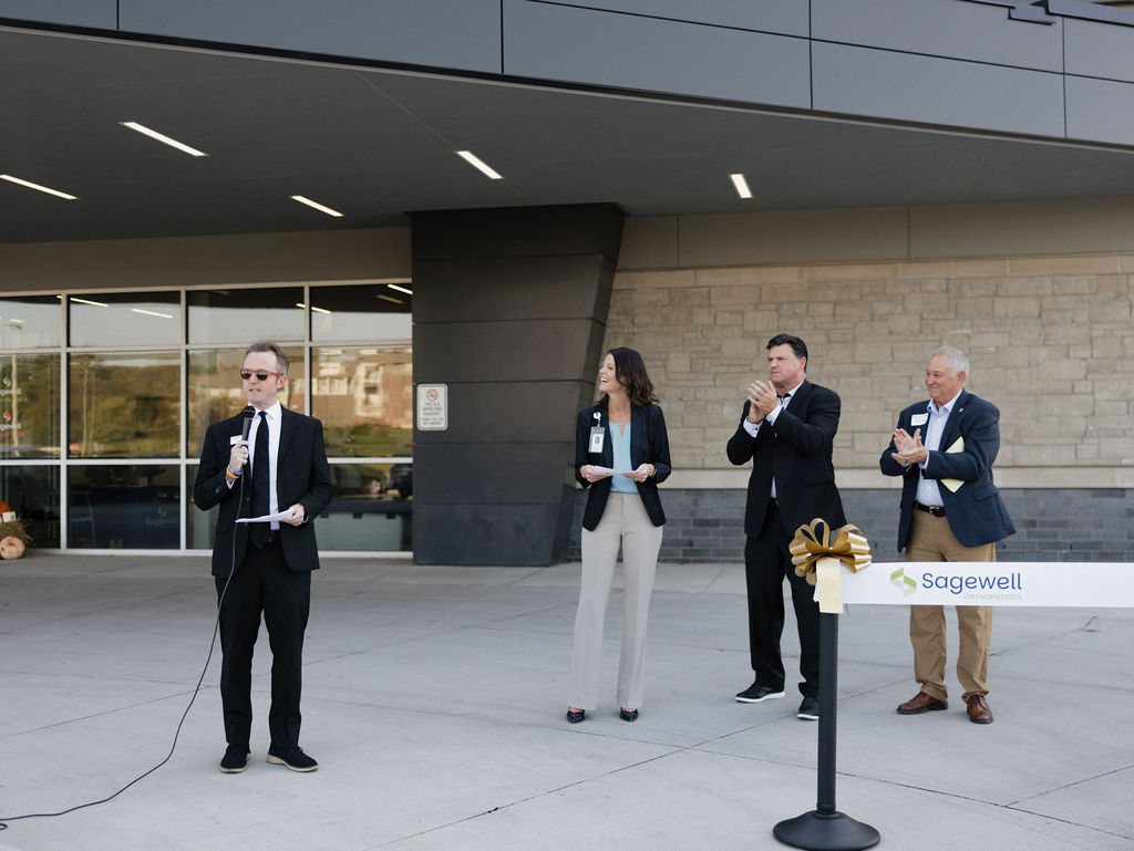 speeches during ribbon cutting