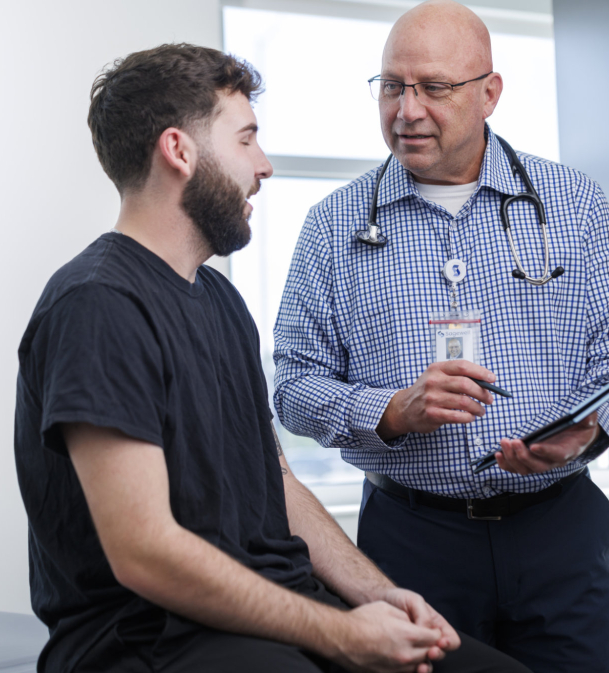 Urgent Care Doctor with Patient 