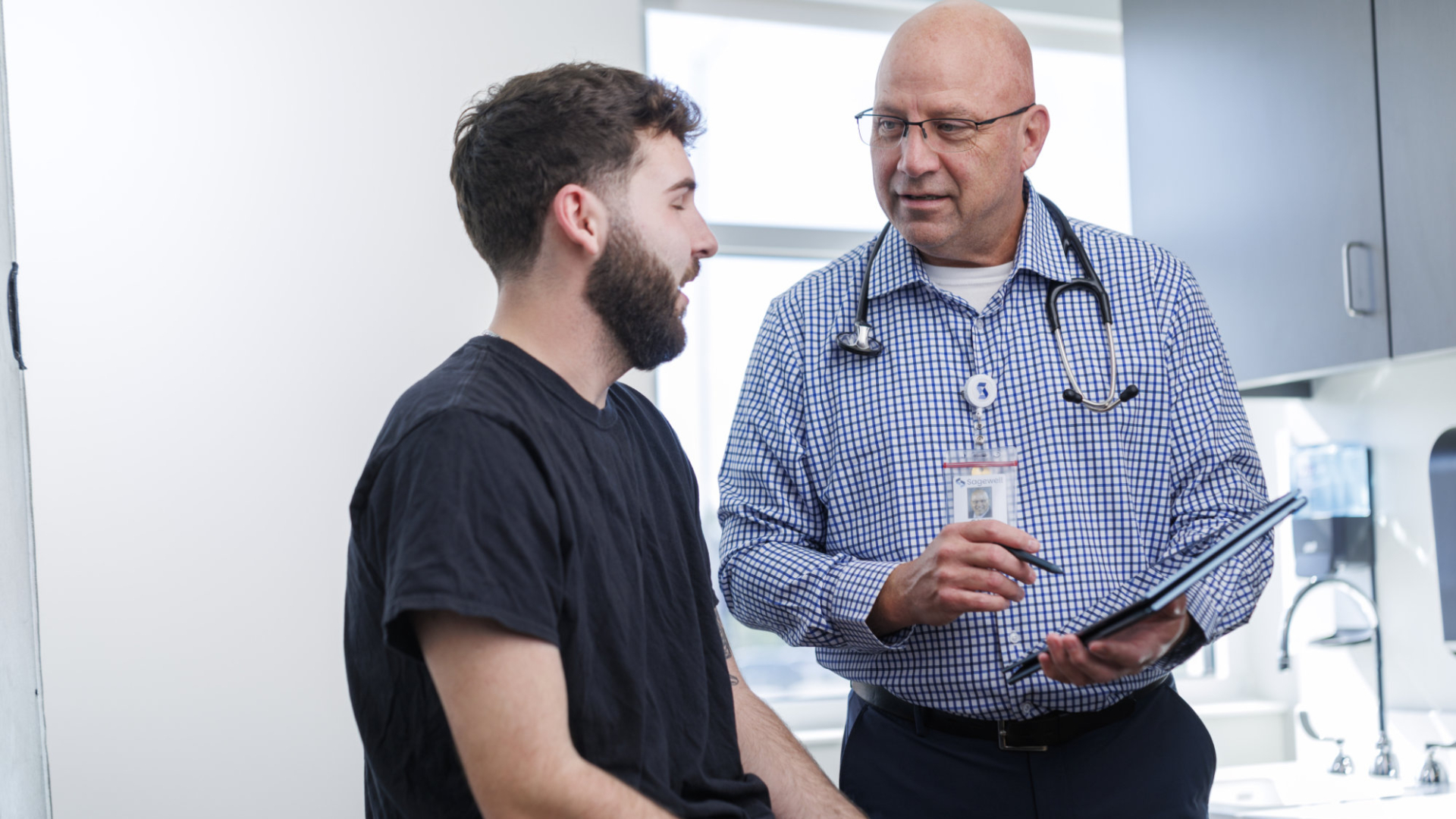 Urgent Care Doctor with Patient 