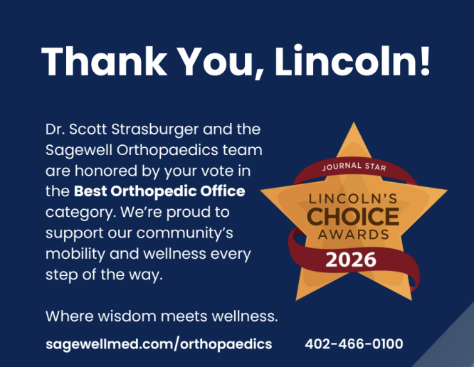 Sagewell Orthopaedics Recognized in Lincoln Choice Awards